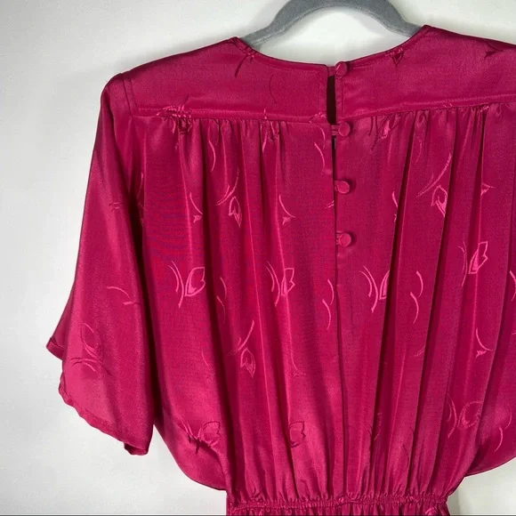 Vintage 70’s Young Edwardians Size 3/4 Small? Pink Floral Romper Jumpsuit Disco - Picture 8 of 12